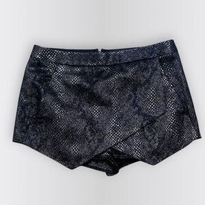 Snakeskin Metallic Skort